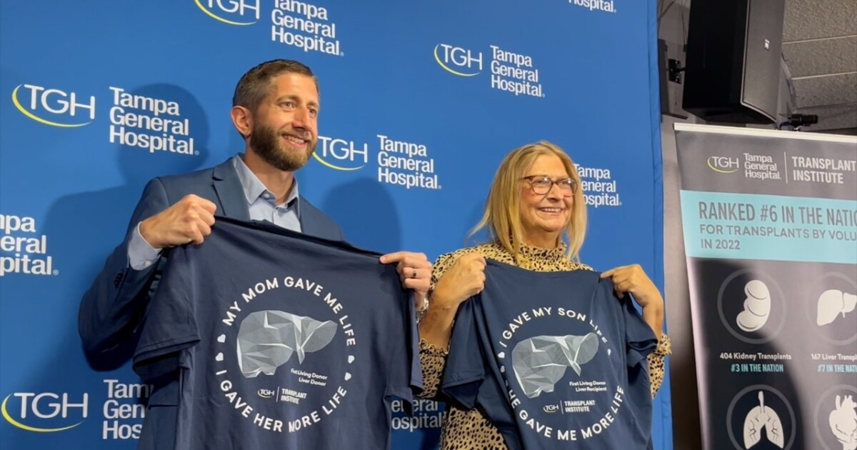 Mother and son take part in Tampa General's first living donor liver transplant - Vimarsana News