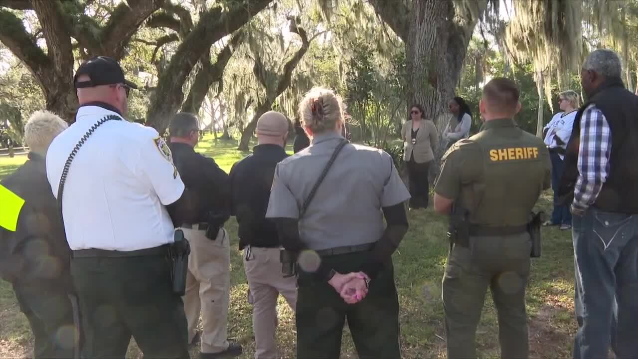 Law enforcement gathered at Old Fort Park to remember loved ones lost on the roads.