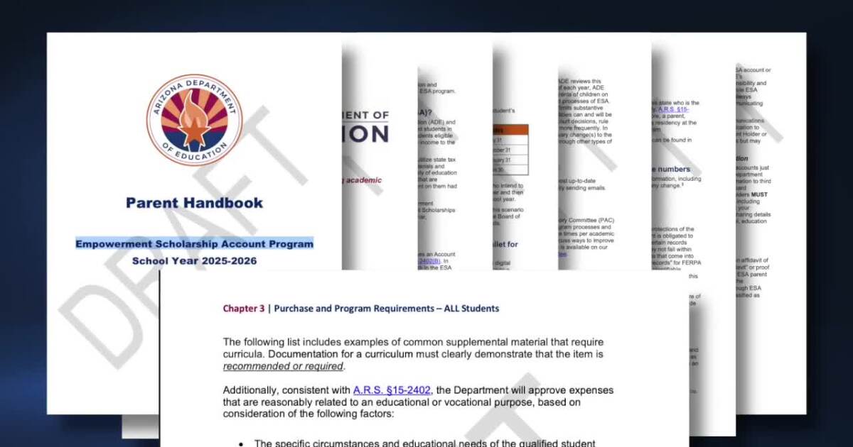 Arizona Board of Education approves new ESA handbook amid parent concerns