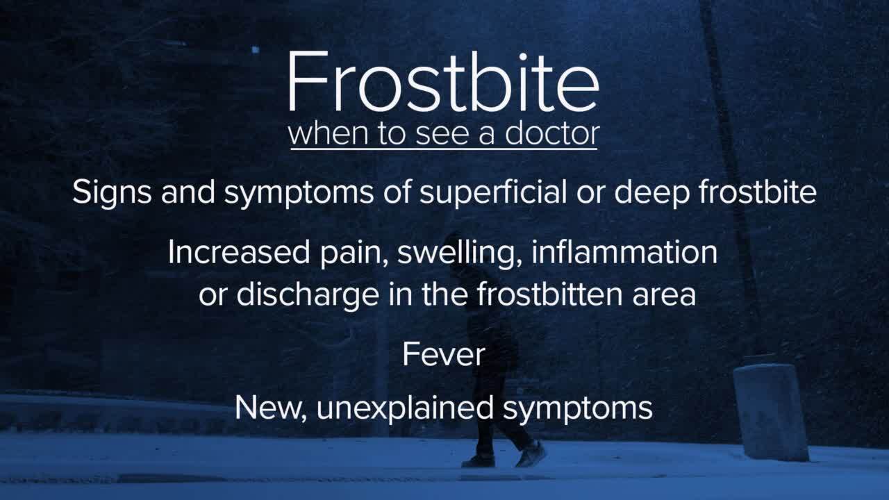 Frostbite symptoms