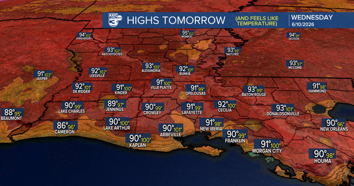 Rain chances down...heat going up
