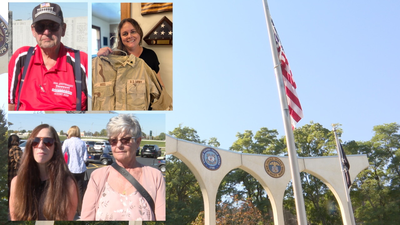 People gathered for the Sheboygan County Veterans Memorial's Name Dedication Event