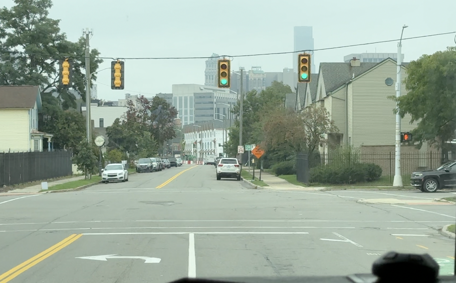 Green lights in Detroit