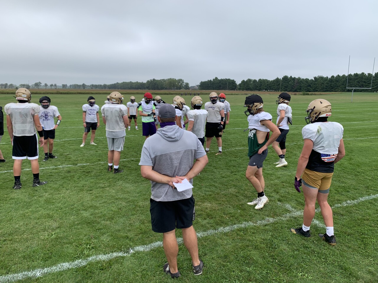 Schoolcraft football practice