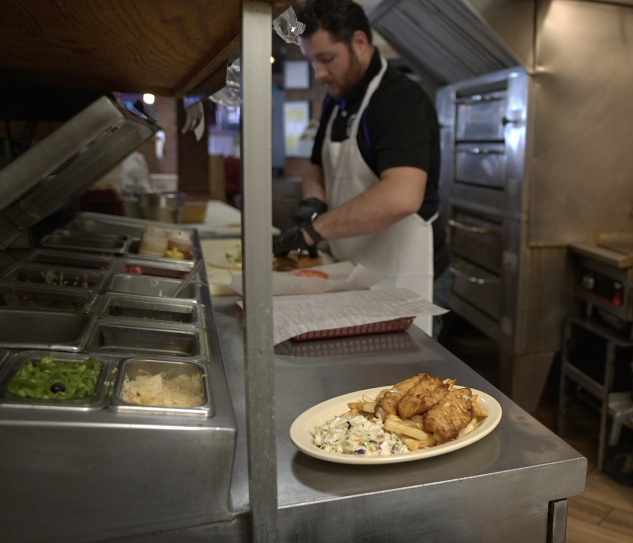 A look inside the kitchen at Harry's Place