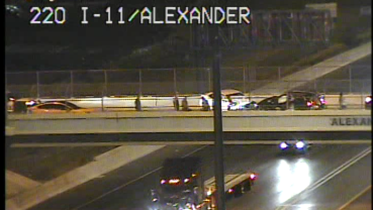 Crash on Alexander Road over I-11