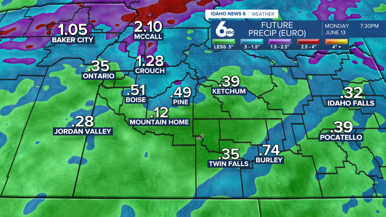 Heavy rain accumulated is expected throughout Idaho