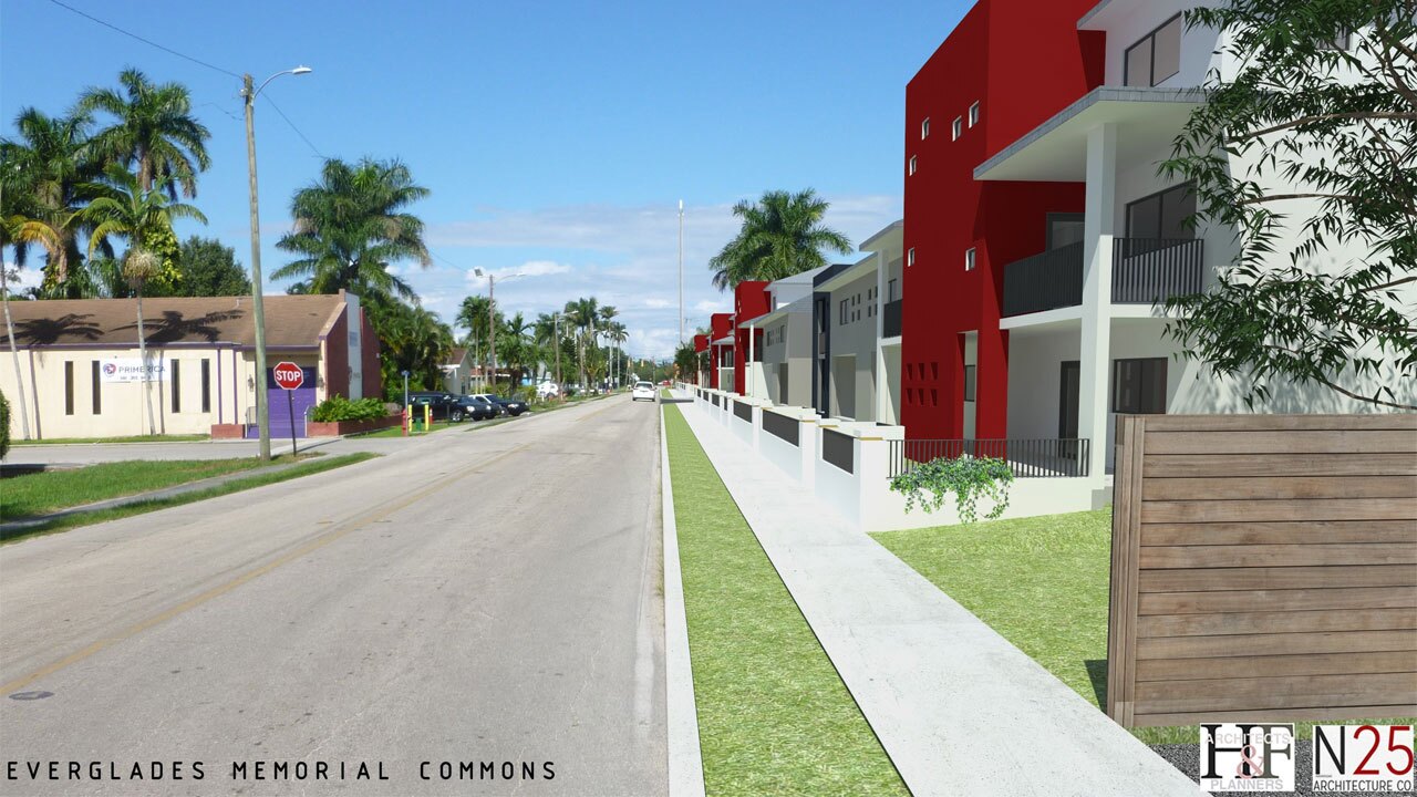 Pahokee, affordable housing artist rendering, Everglades Memorial Commons