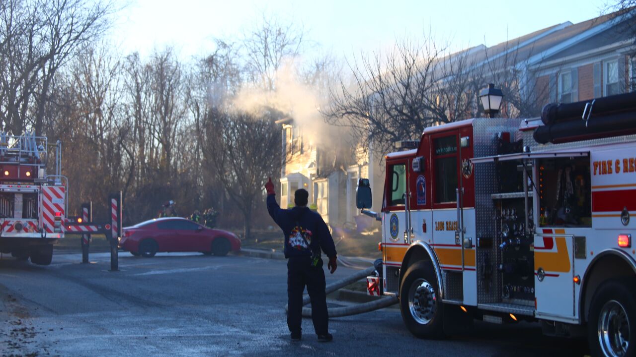 Townhouse Fire in 6100 block of Majors Lane, Columbia