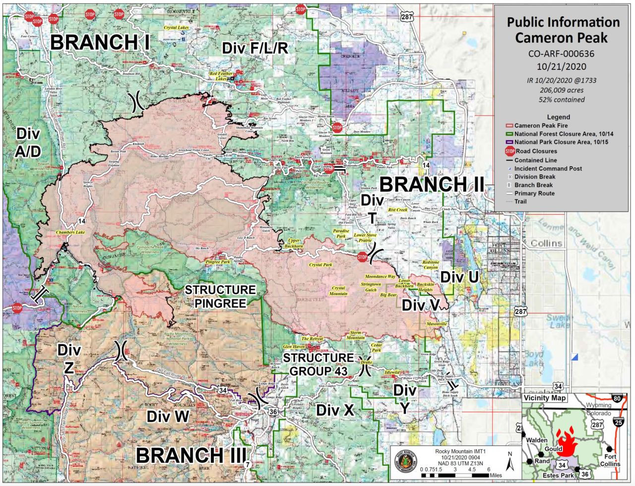 Cameron Peak Fire map_Oct 21 2020