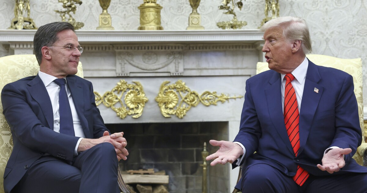 Trump meets with NATO leader Rutte as he muses about pulling out of the military alliance