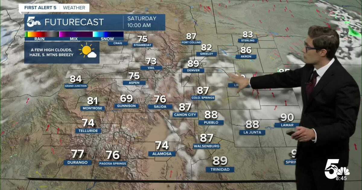 Hazy with record heat this weekend in southern Colorado