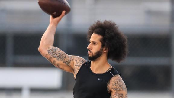 Colin Kaepernick's NFL workout was moved from the Atlanta Falcons' training facility to a high school field south of Atlanta.