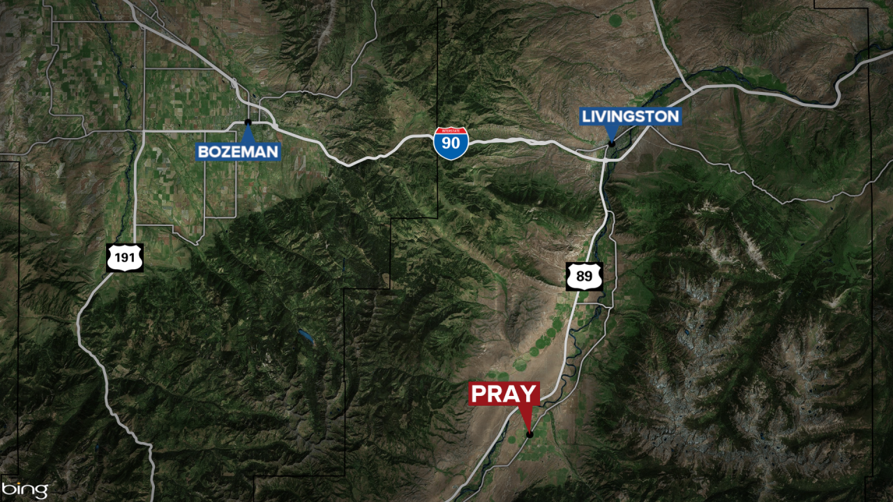 pray montana map