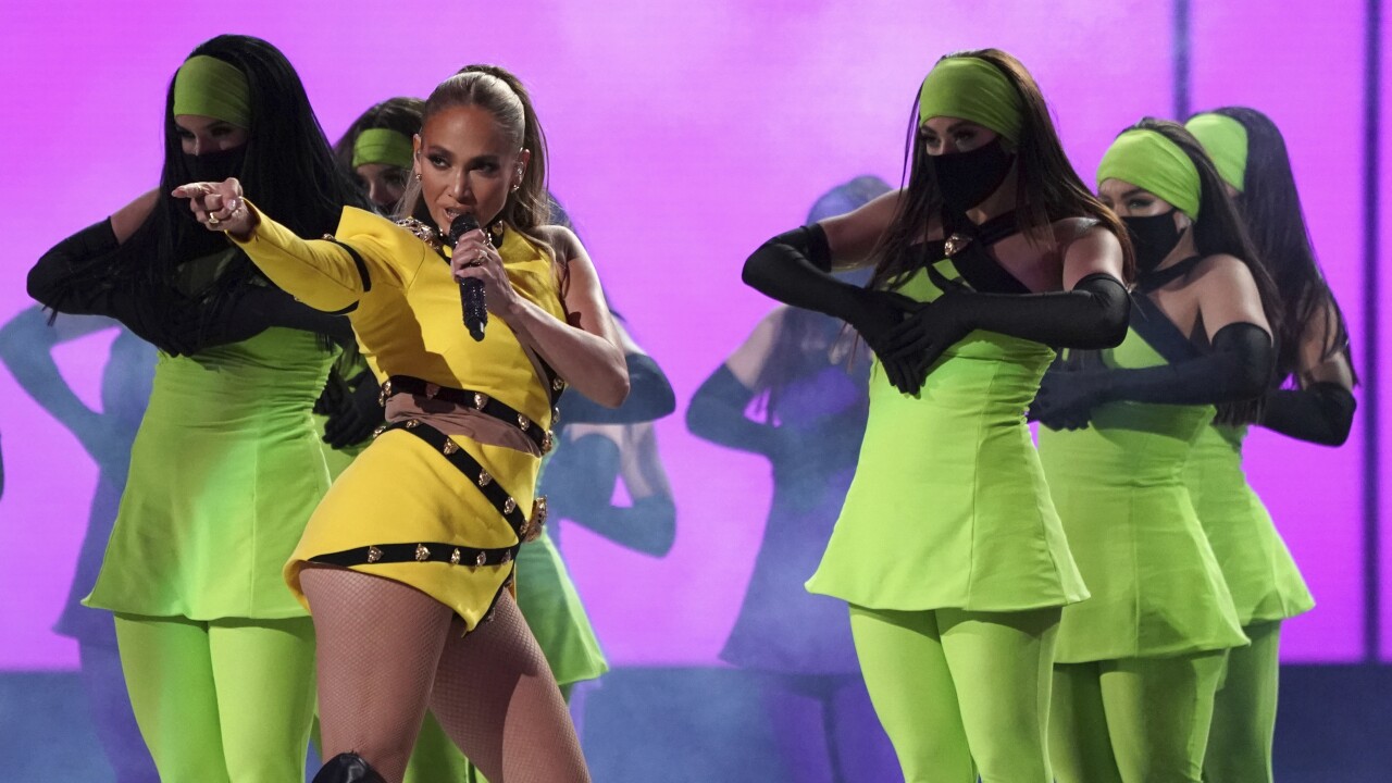 Jennifer Lopez performs at 'Vax Live: The Concert to Reunite the World' in 2021