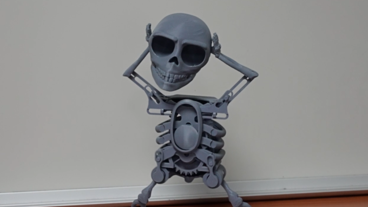 A 3D Printed Skeleton done by a Taft College student Si Cash