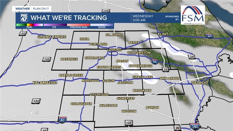 A few flurries possible overnight into tomorrow morning with winds turning out of the northwest