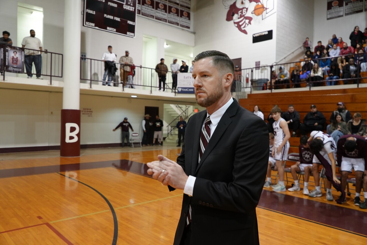 Flour Bluff boys basketball head coach Brandon Bourg
