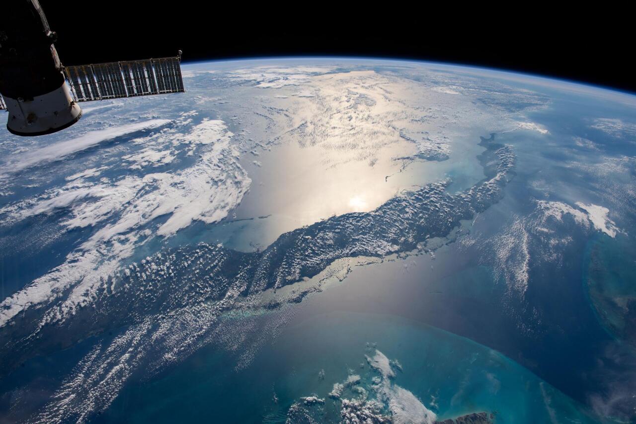ISS looking down on Earth