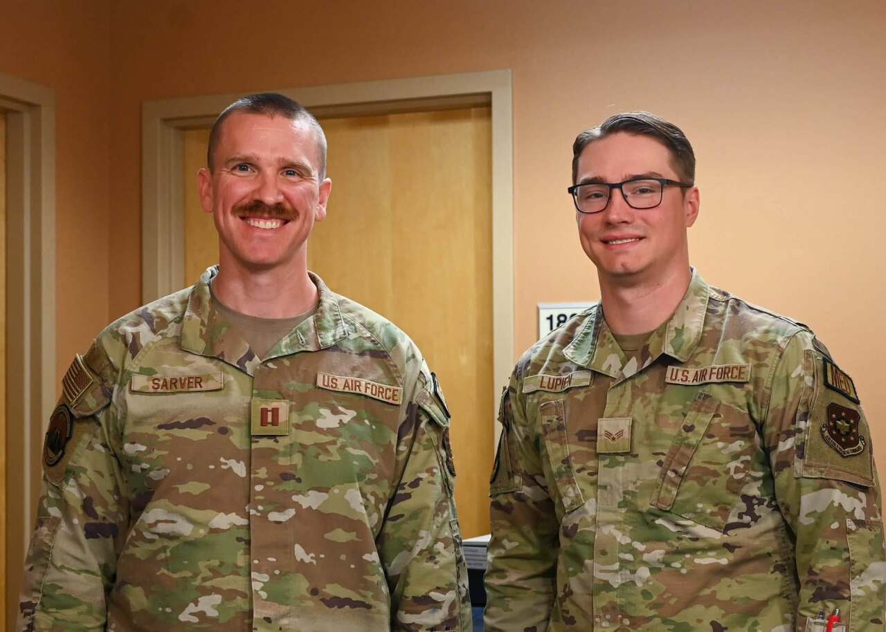 Capt. Max Sarver and Senior Airman Wyatt Lupien