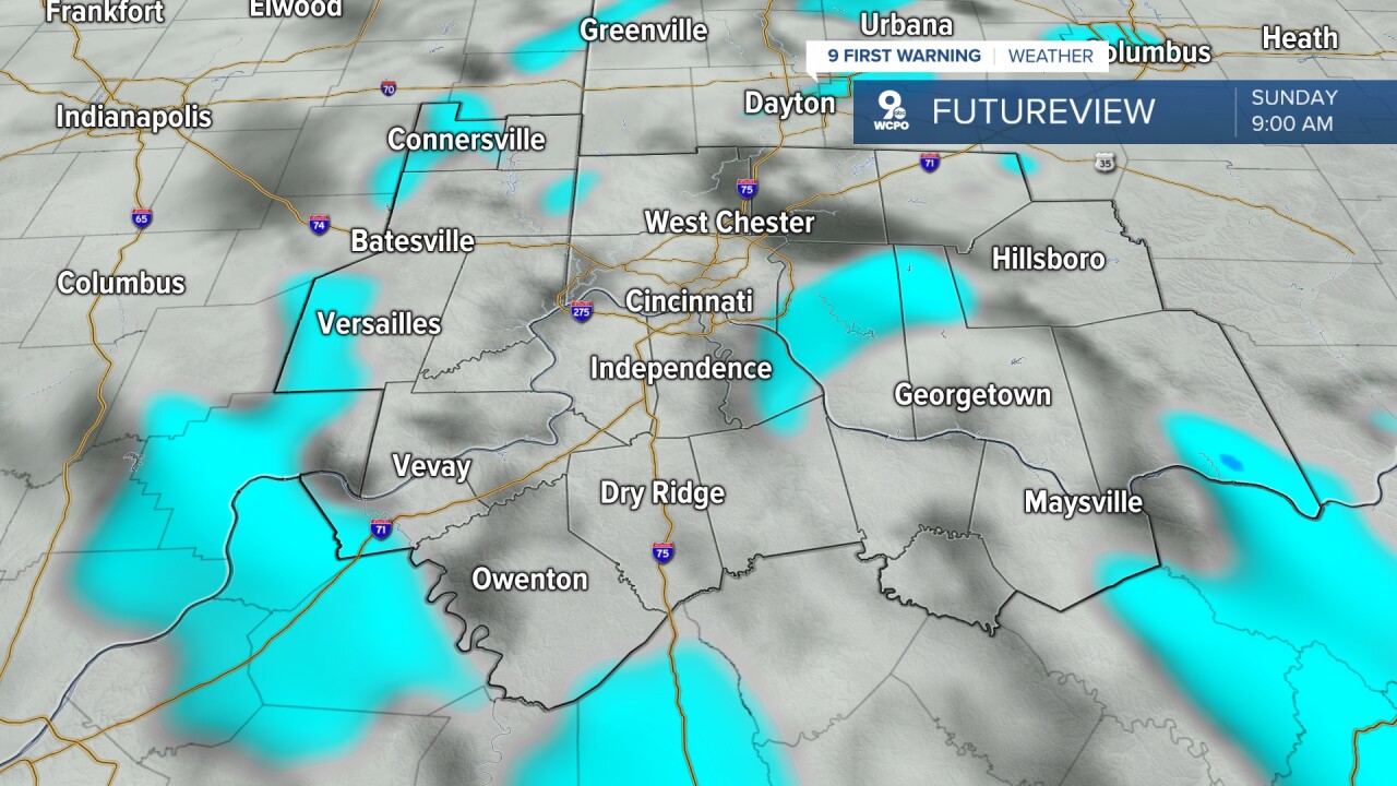 Sunday morning light snow chance