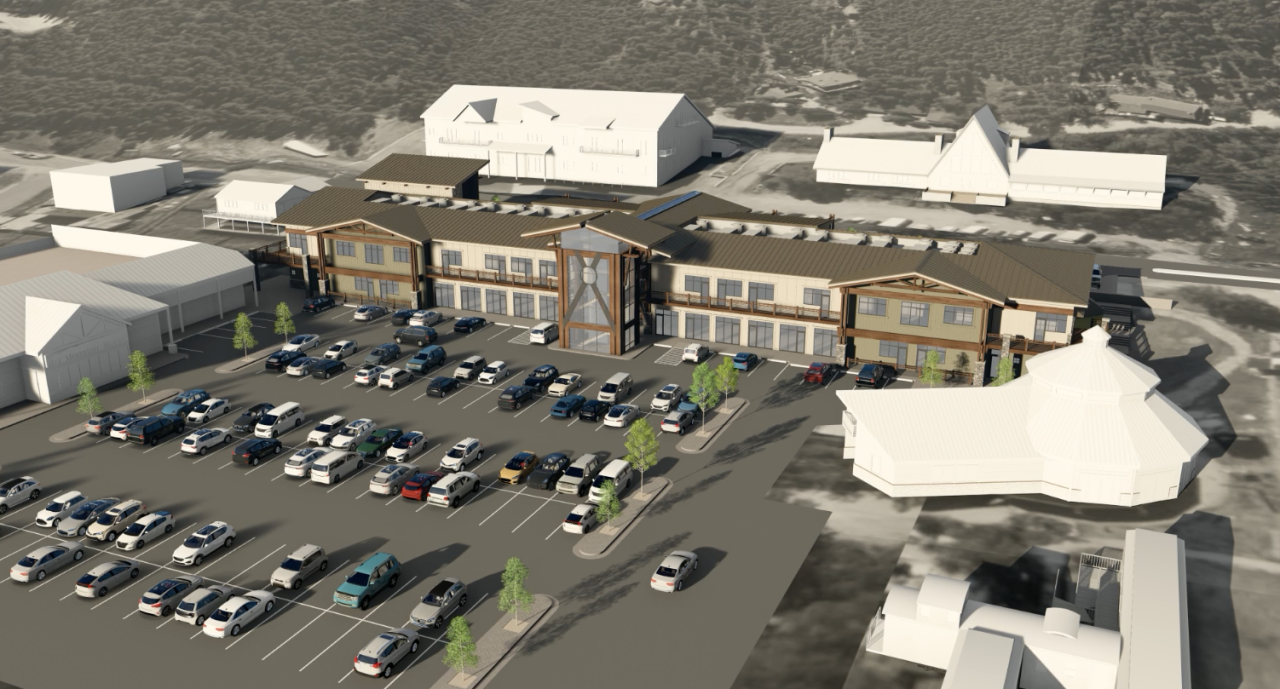 caribou village rebuild renderings fire