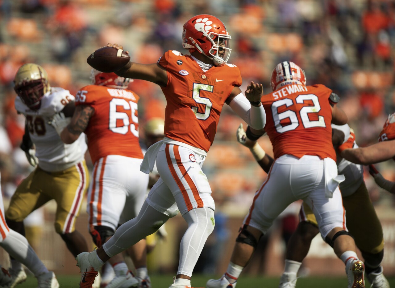 Clemson Tigers QB D.J. Uiagalelei vs Boston College Eagles in 2020