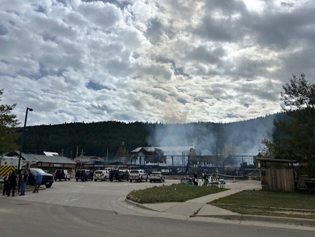 Caribou Village Shopping Center fire 10-9-25
