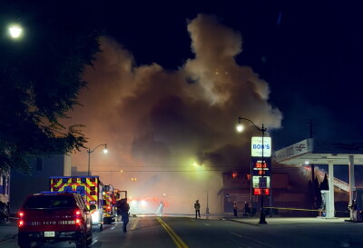 A picture taken by Wil Heinz on the night of the fire.