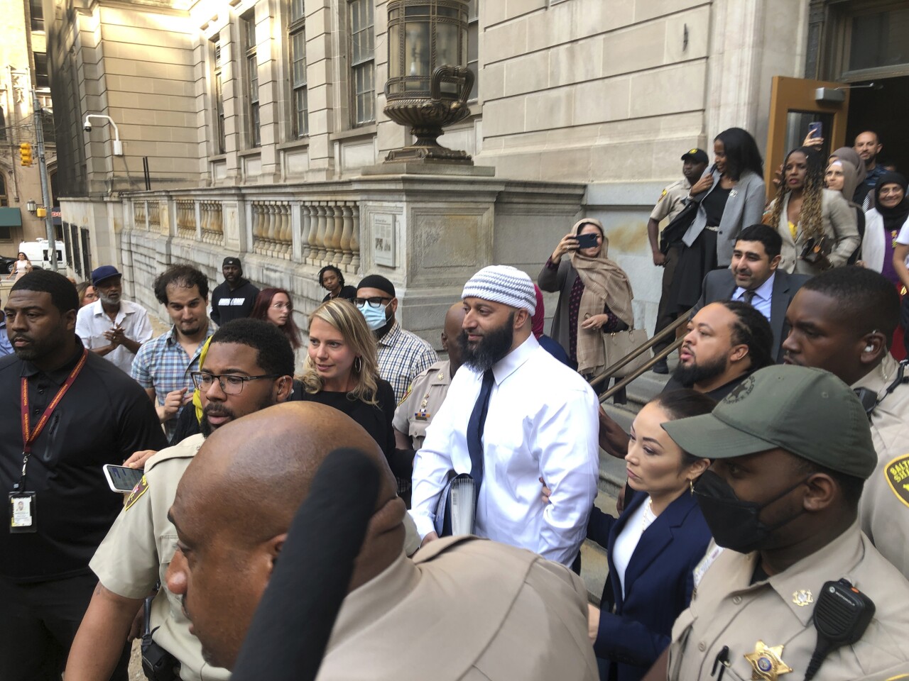 Adnan Syed leaves courthouse after conviction vacated