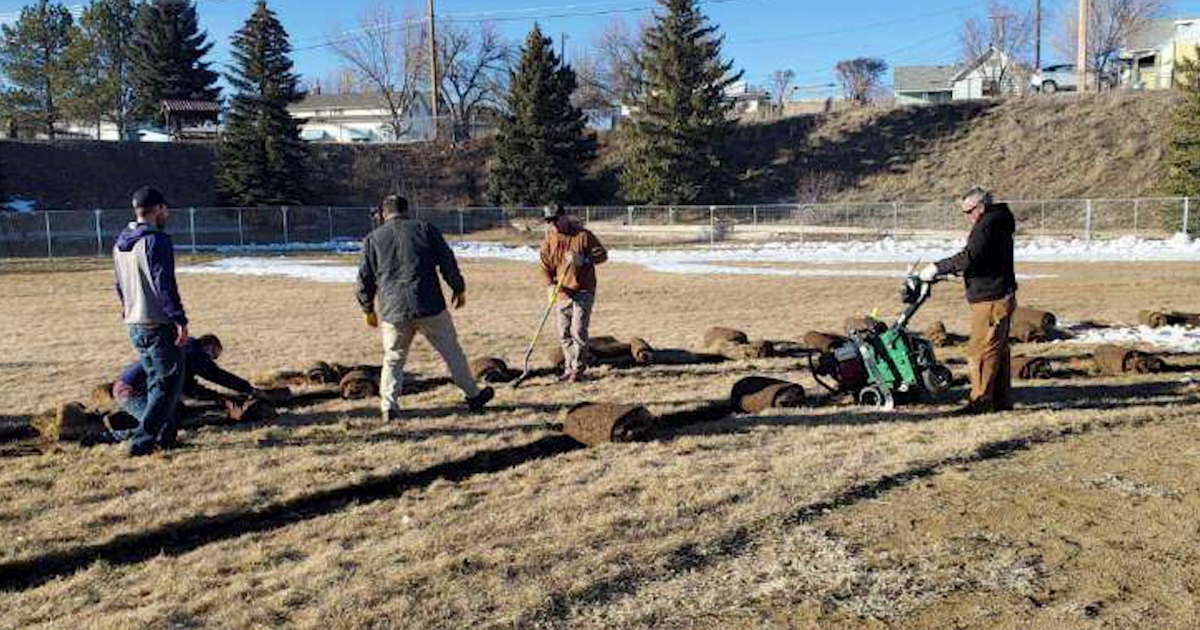 Black Eagle park gets a spring cleaning and a donation (video)