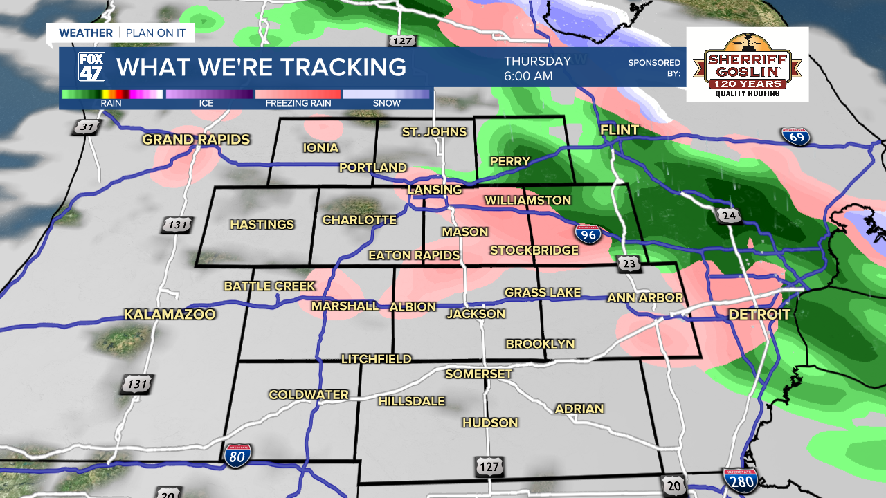 Freezing Rain allows for icy road conditions Thursday morning across Mid-Michigan