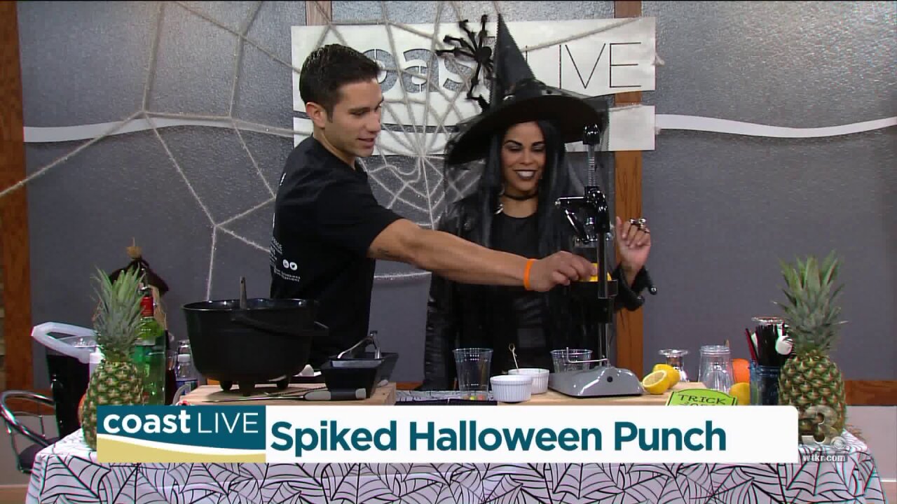 Making Spiked Halloween Punch for a little spooky adult fun on Coast Live