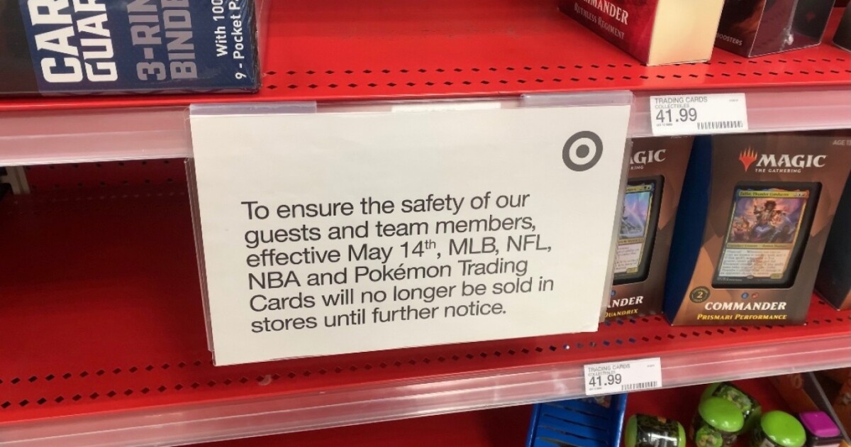 Target Suspends In-store Sales Of Sports And Pokmon Trading Cards Target Suspends In-store Sales Of Sports And Pokmon Trading Cards
