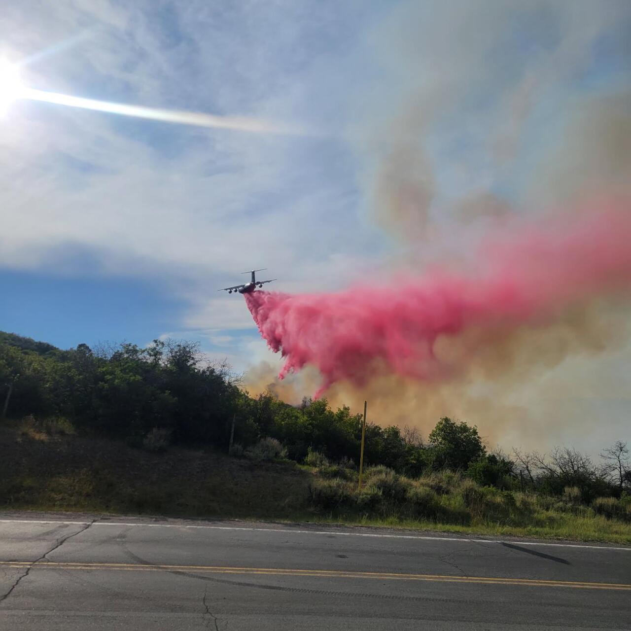 Retardant drop_south rim fire_july 11 2025.jpeg
