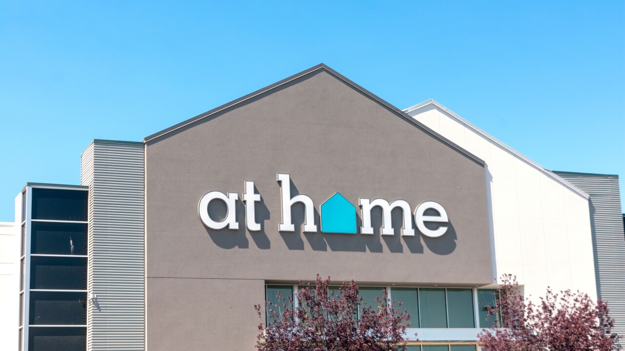 At,Home,Sign,,Logo,On,Facade,Of,The,Home,Decor