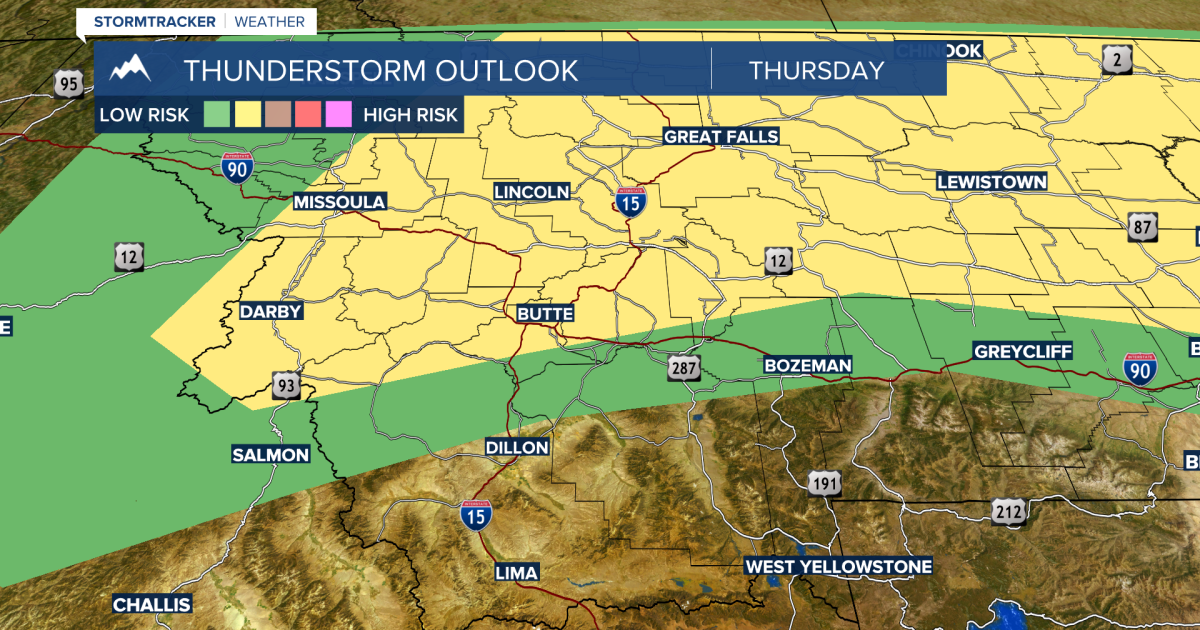 Strong to severe thunderstorms are possible over SW Montana