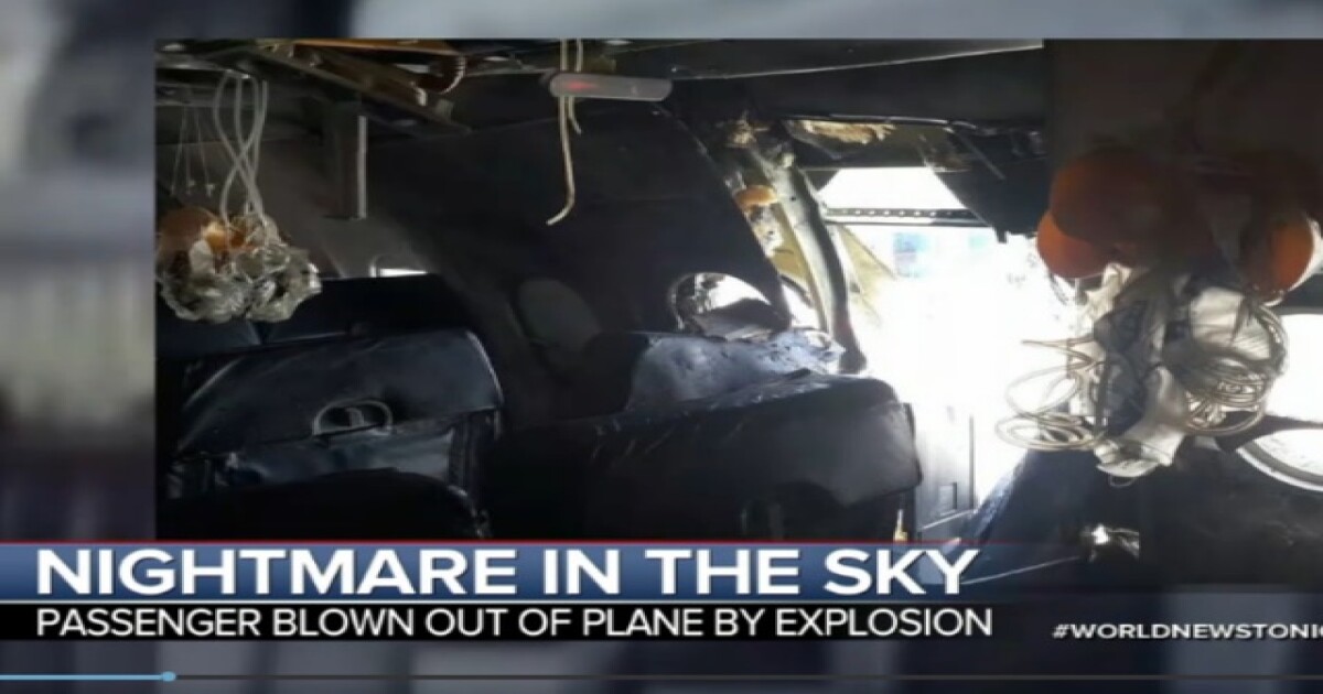 Plane passenger missing after mid-air explosion