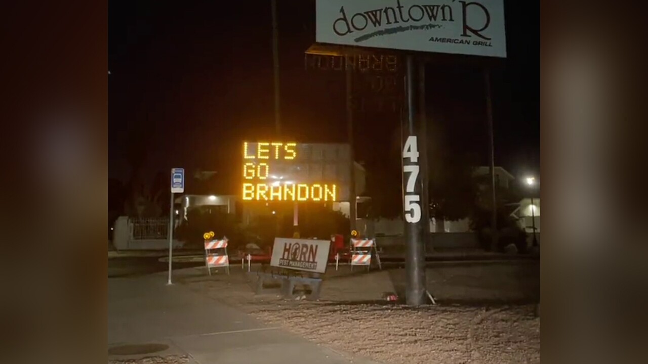 Construction Sign Reads Let S Go Brandon In Downton Tucson Construction Sign Reads Let S Go Brandon In Downton Tucson