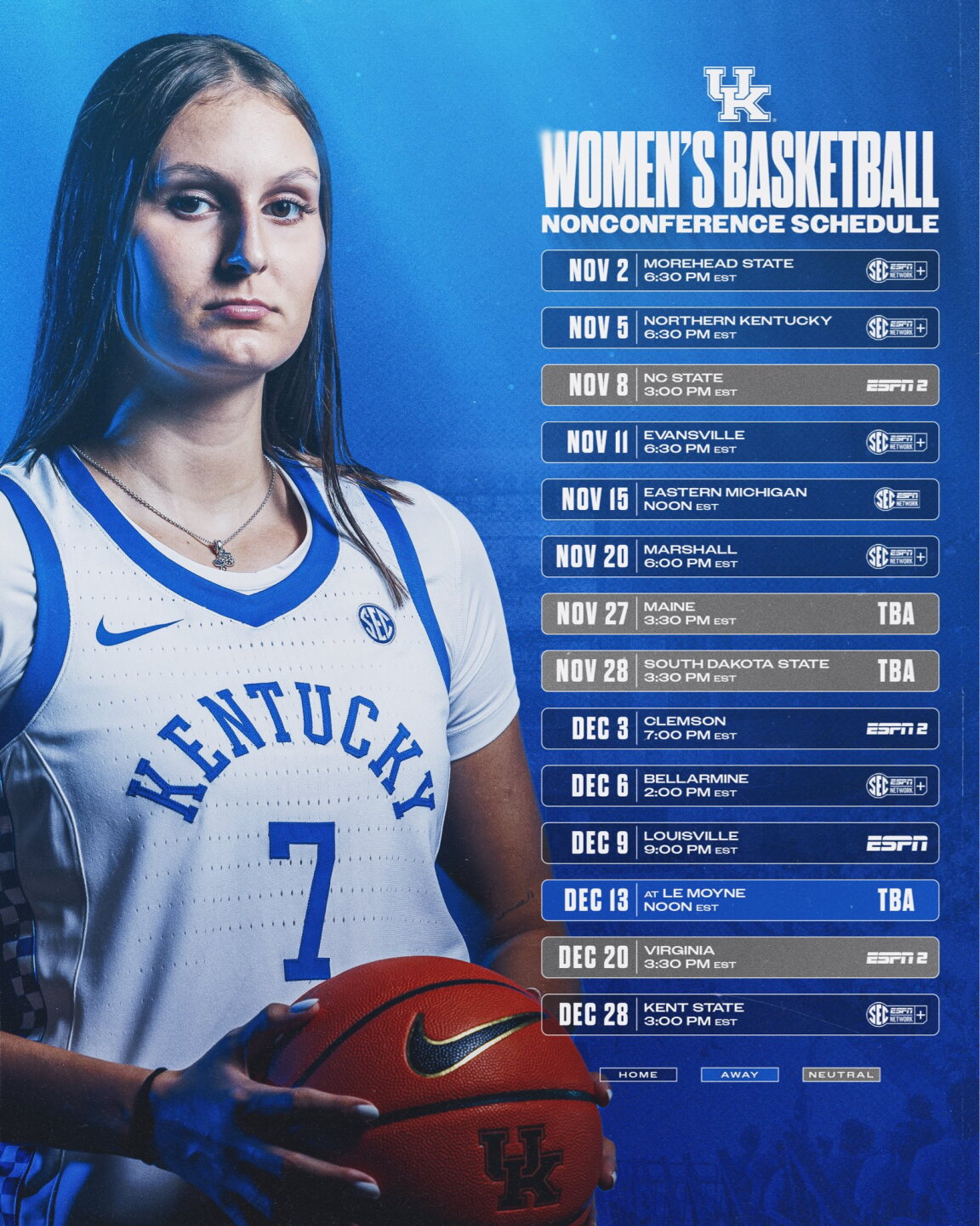 Kentucky WBB nonconference schedule