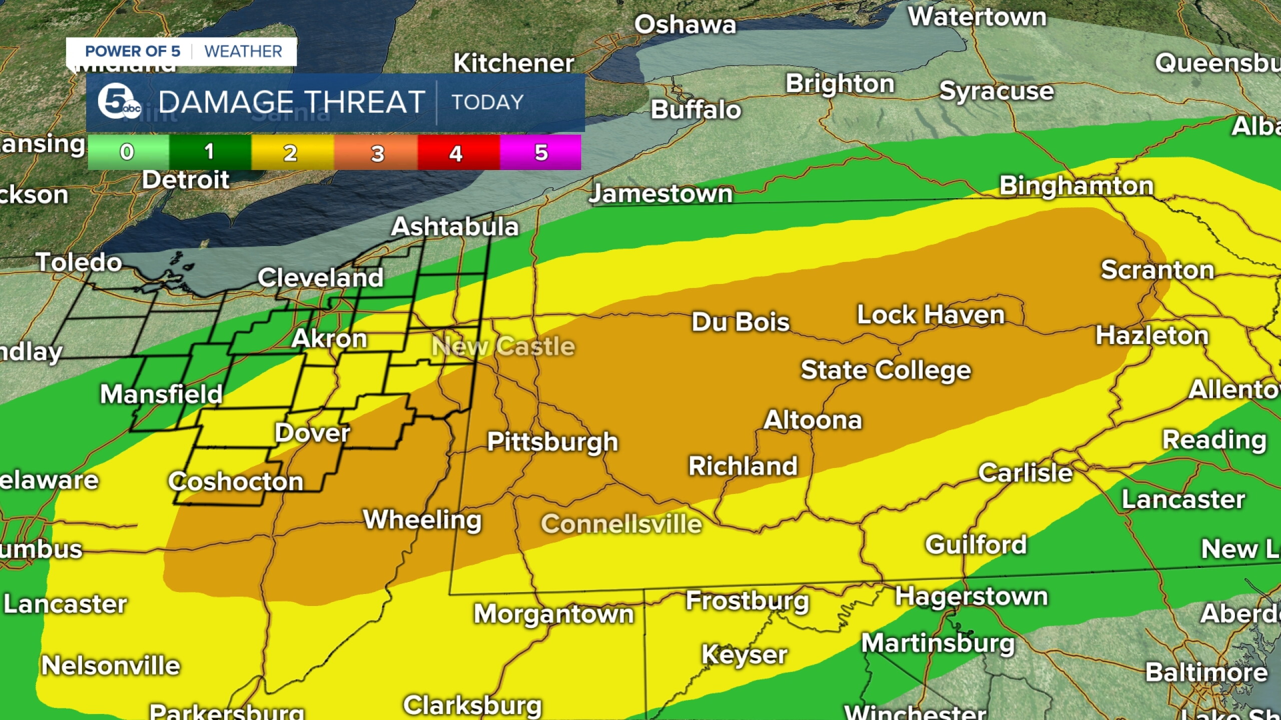 Severe Thunderstorm Warnings, Watches issued for Northeast Ohio counties