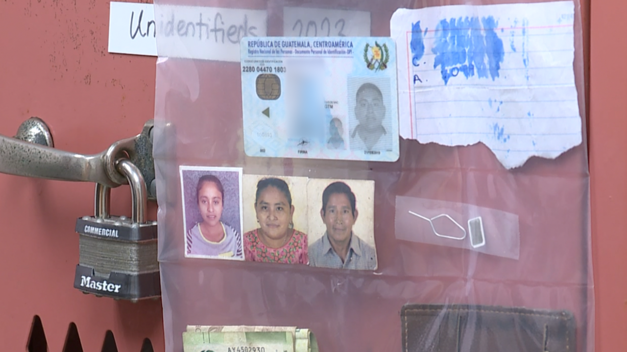 An ID and photos left behind by an unidentified person.