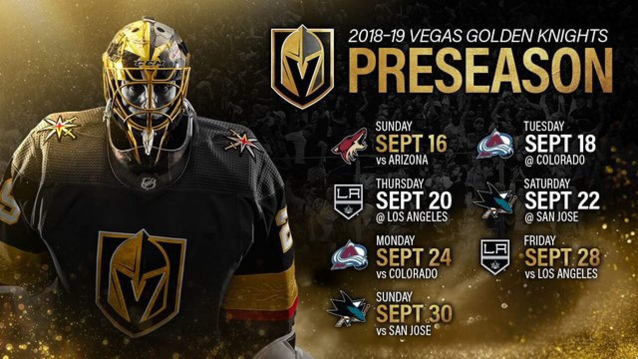 Vegas Golden Knights Preseason Schedule Vegas Golden Knights Preseason Schedule