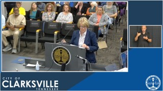 Jill Crow at Clarksville City Council