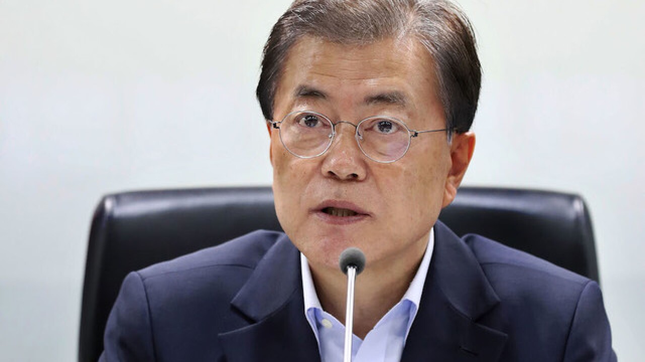 South Korean president says he'll meet North Korea's Kim 'any time, any place'