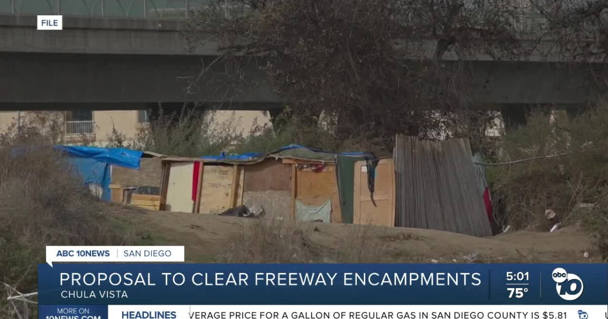 Chula Vista considers Caltrans partnership to clear homeless encampments from freeway off-ramps