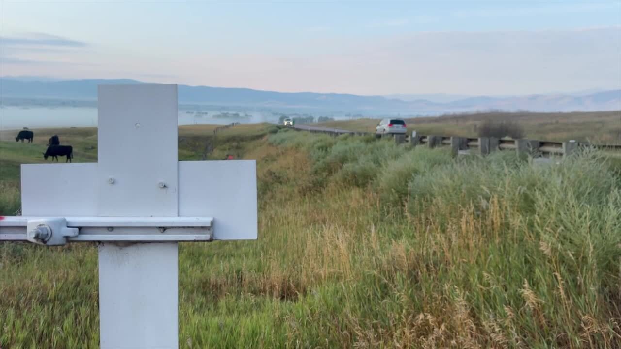 Highway 93 Fatal Crash Mission Valley Marker