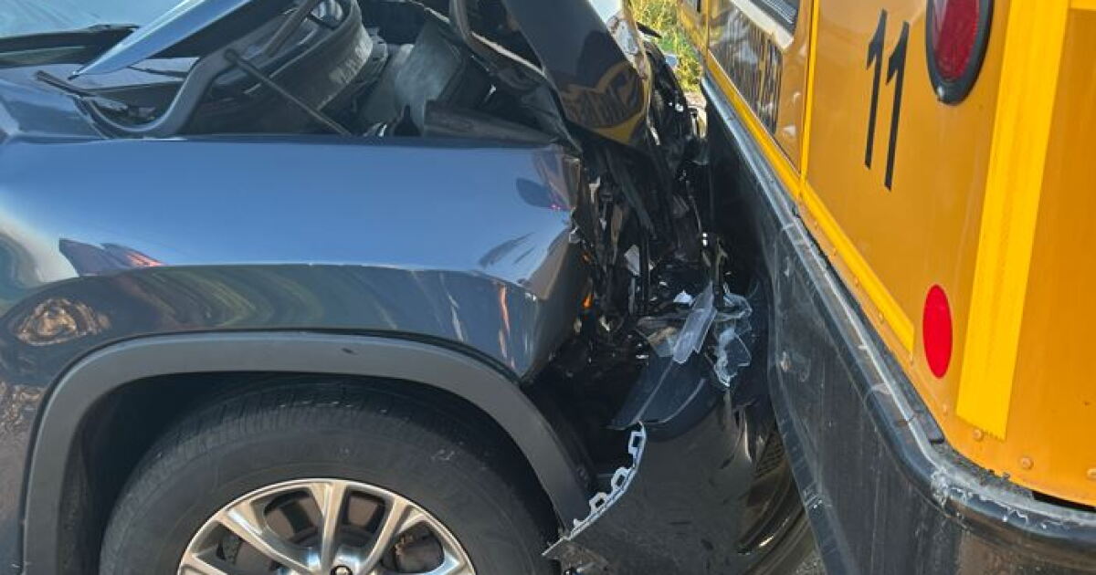 No children injured after car crashes into school bus in Fond du Lac County