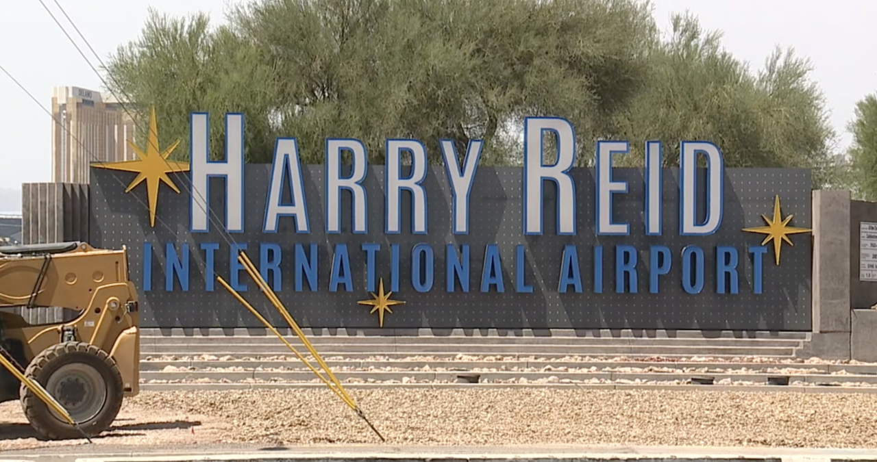 Harry Reid International Airport sign