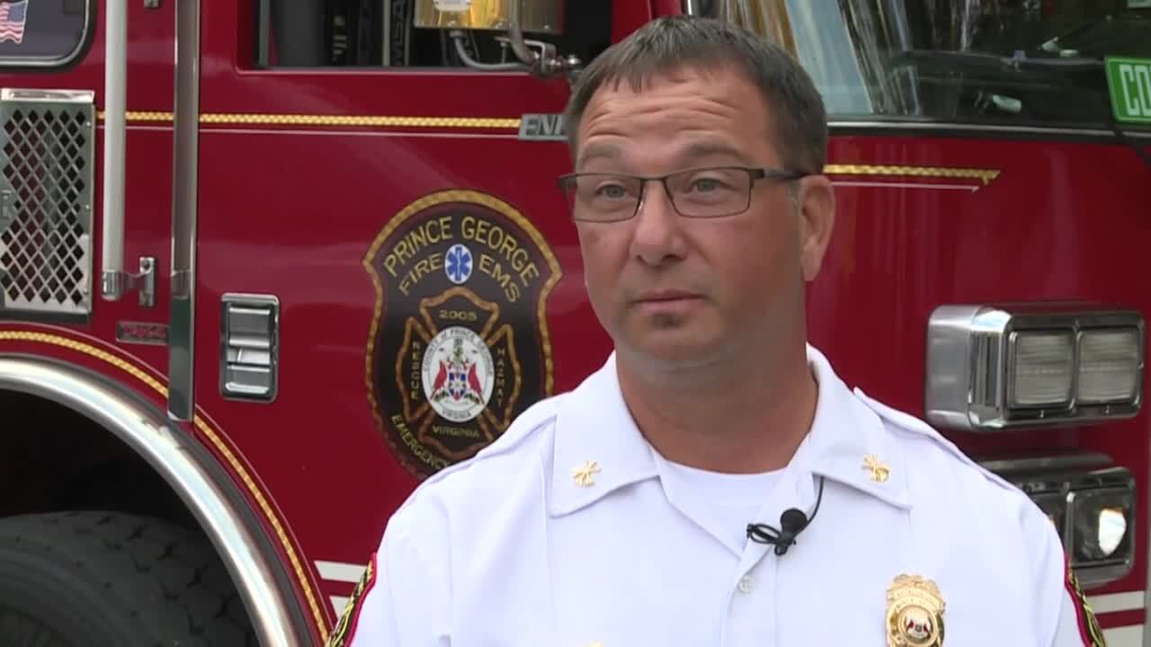 Prince George County Fire & EMS Battalion Chief Jason Coker